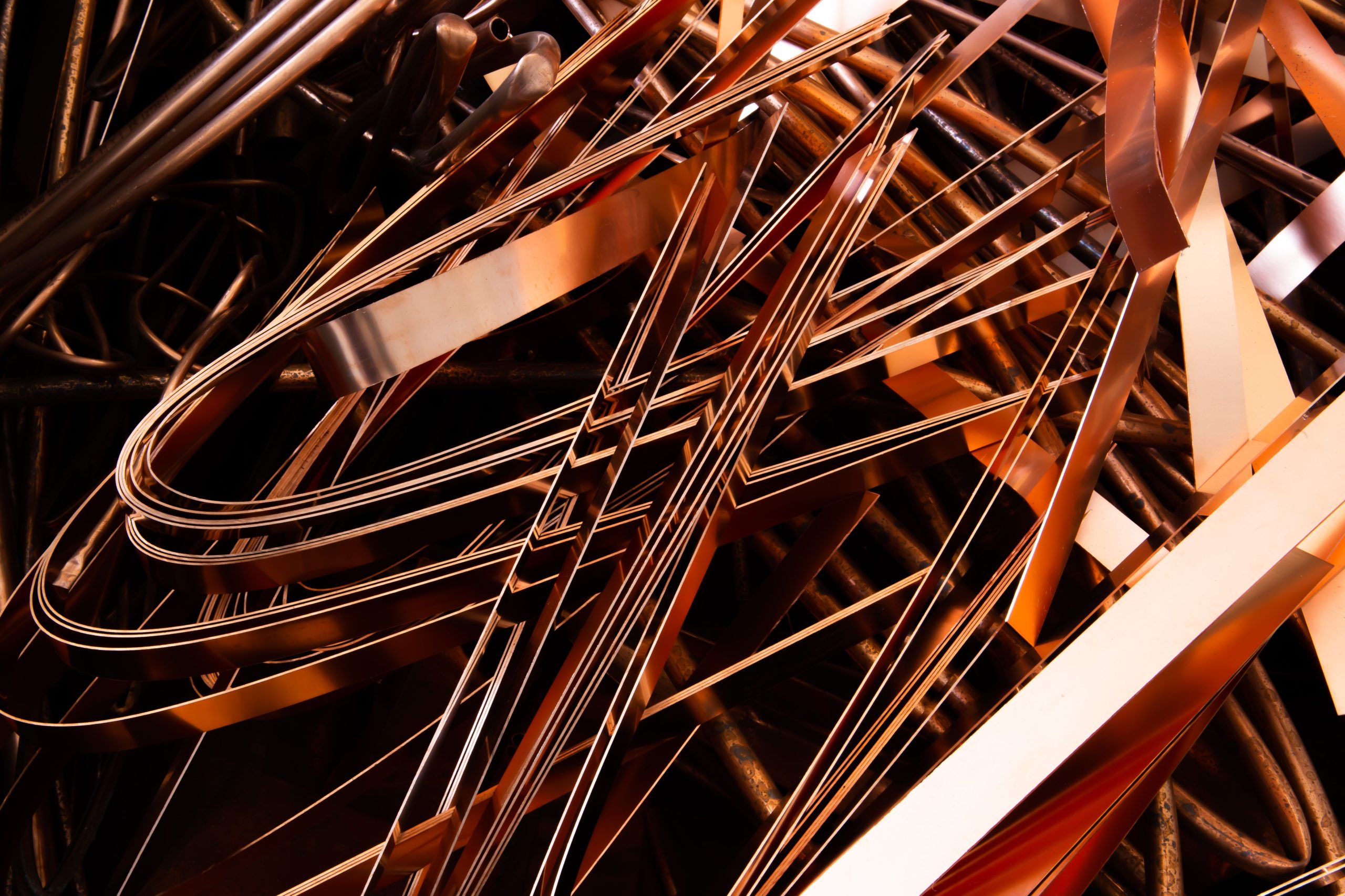 Déchets métalliques brillants pour le recyclage